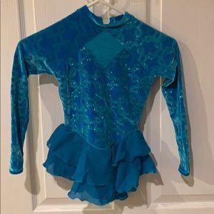Jerry's World girl's blue figure skating dress
